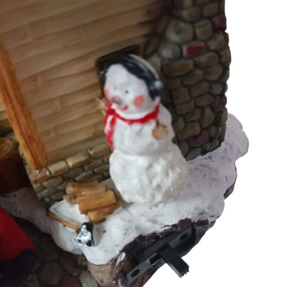 Collectible Resin Lighted Animated Windmill Christmas Village 11.5'tall